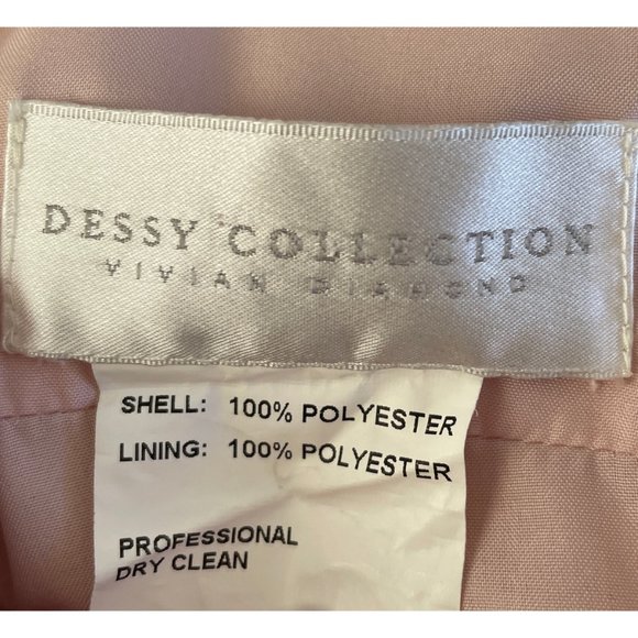 Dessy Collection Blush Bridesmaid Dress - Picture 9 of 10